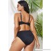 Swimsuits for All Women's Plus Size High Leg Bikini Set Black B07H5PSZ5S